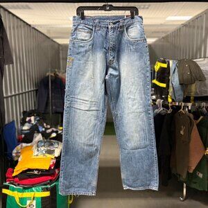 Vintage Y2K phat farm baggy blue jeans men’s size 32x33